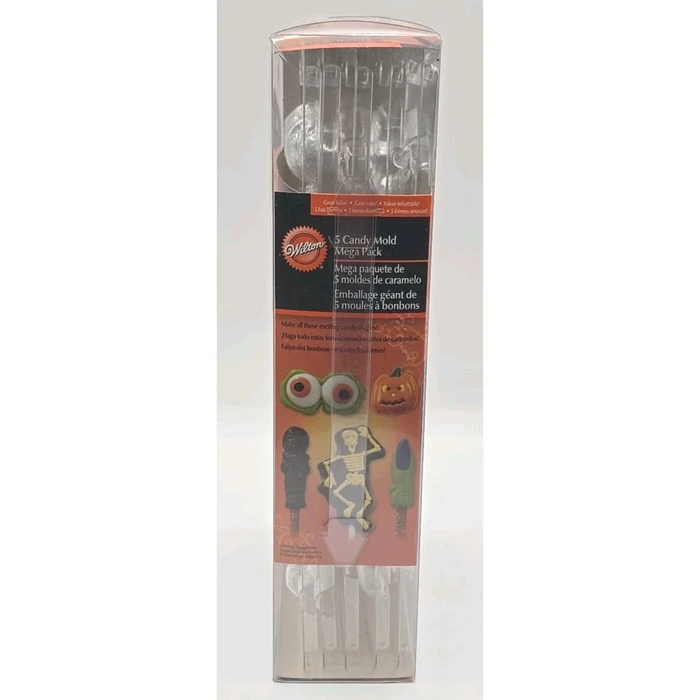 Wilton Halloween 5 Candy Mold Mega Pack Skeleton/Witch Finger Eyeball Halloween‎
